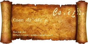 Cser Ádám névjegykártya
