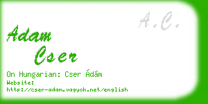 adam cser business card