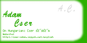 adam cser business card